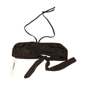 NWT CherylKids Cider Black Tie Bikini Top